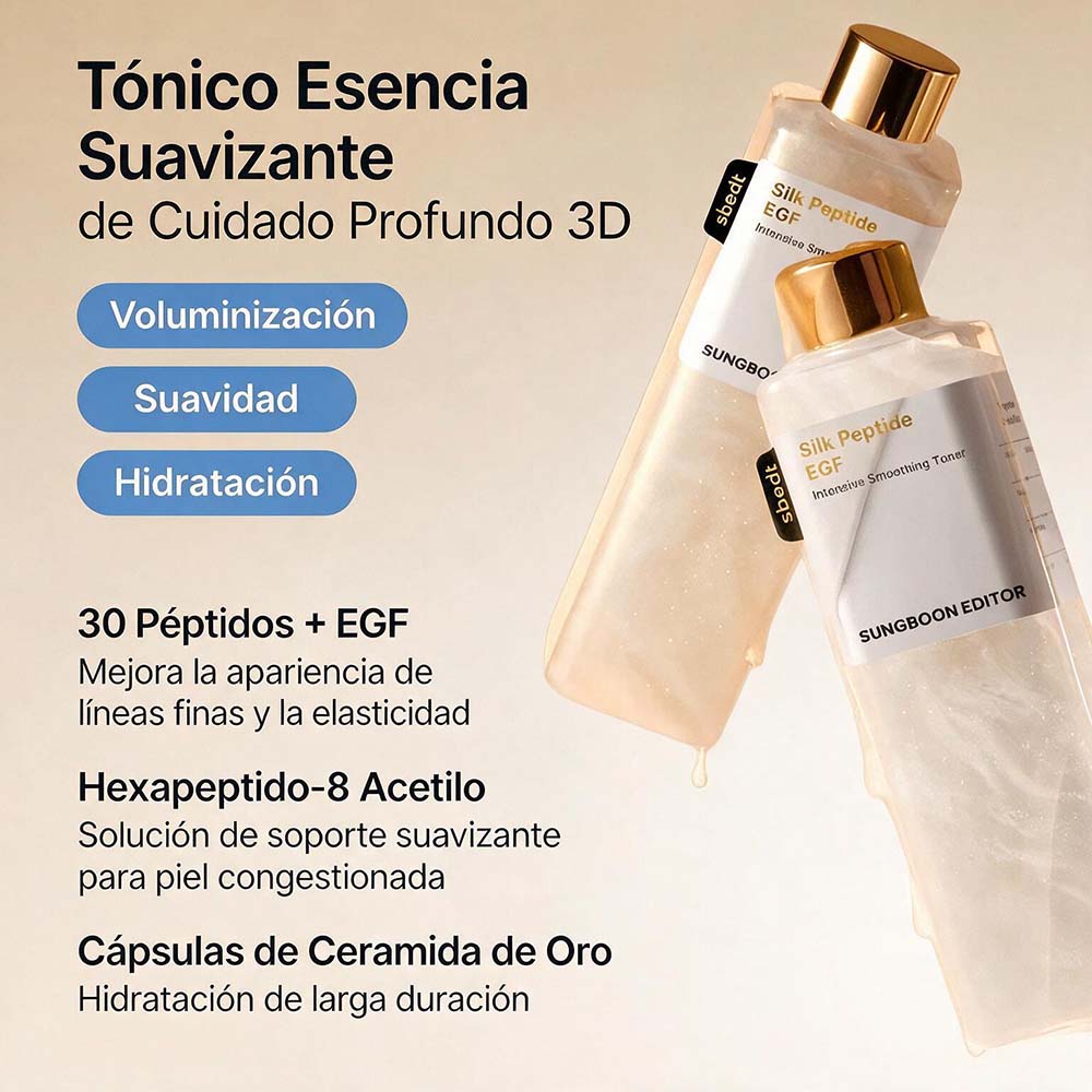 SILK PEPTIDE EGF INTENSIVE SMOOTHING TONER (T&Oacute;NICO FACIAL HIDRATANTE)
